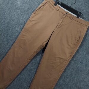 Perk Pants‎ Mens 38x34 Brown Slim Chino Stretch Tapered Casual Canvas Everyday